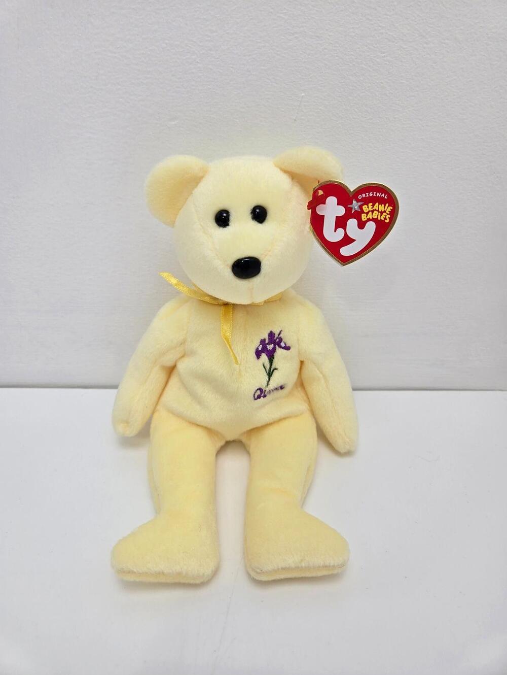 Ty Beanie Baby “Quebec Iris Versicolor” the Bear (8.5 inch)